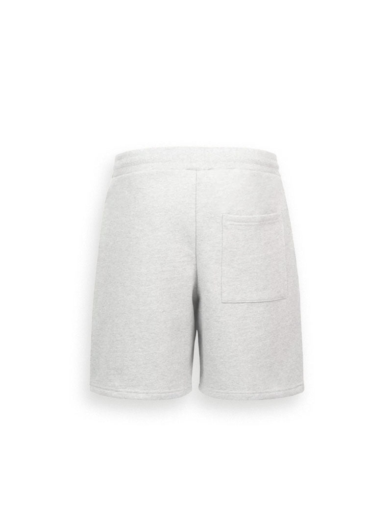 Relaxed Fit Sweatshorts in Grau – schwere 470 GSM Qualität, minimalistisches Design und dezenter BEAHATER Silikondruck für moderne Streetwear-Looks.