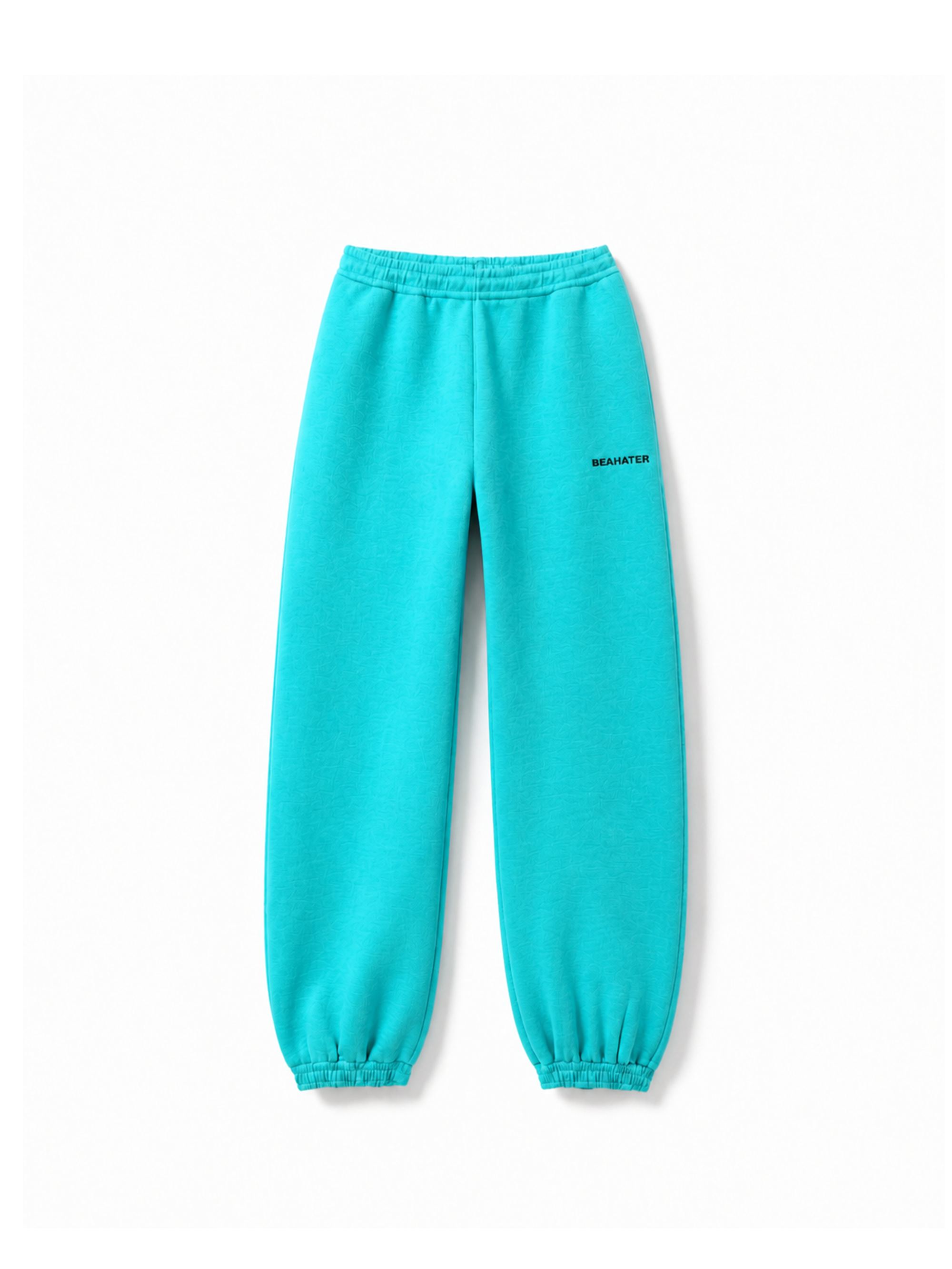 Baggy Jogger baby blue, French Terry 340 g/m², gerader Schnitt, Frontansicht