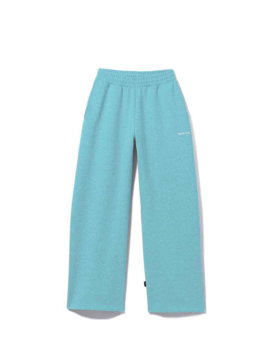 Ocean Mint Track Pants, Baggy-Fit Streetwear mit 2D Logo-Stickerei, Vorderansicht