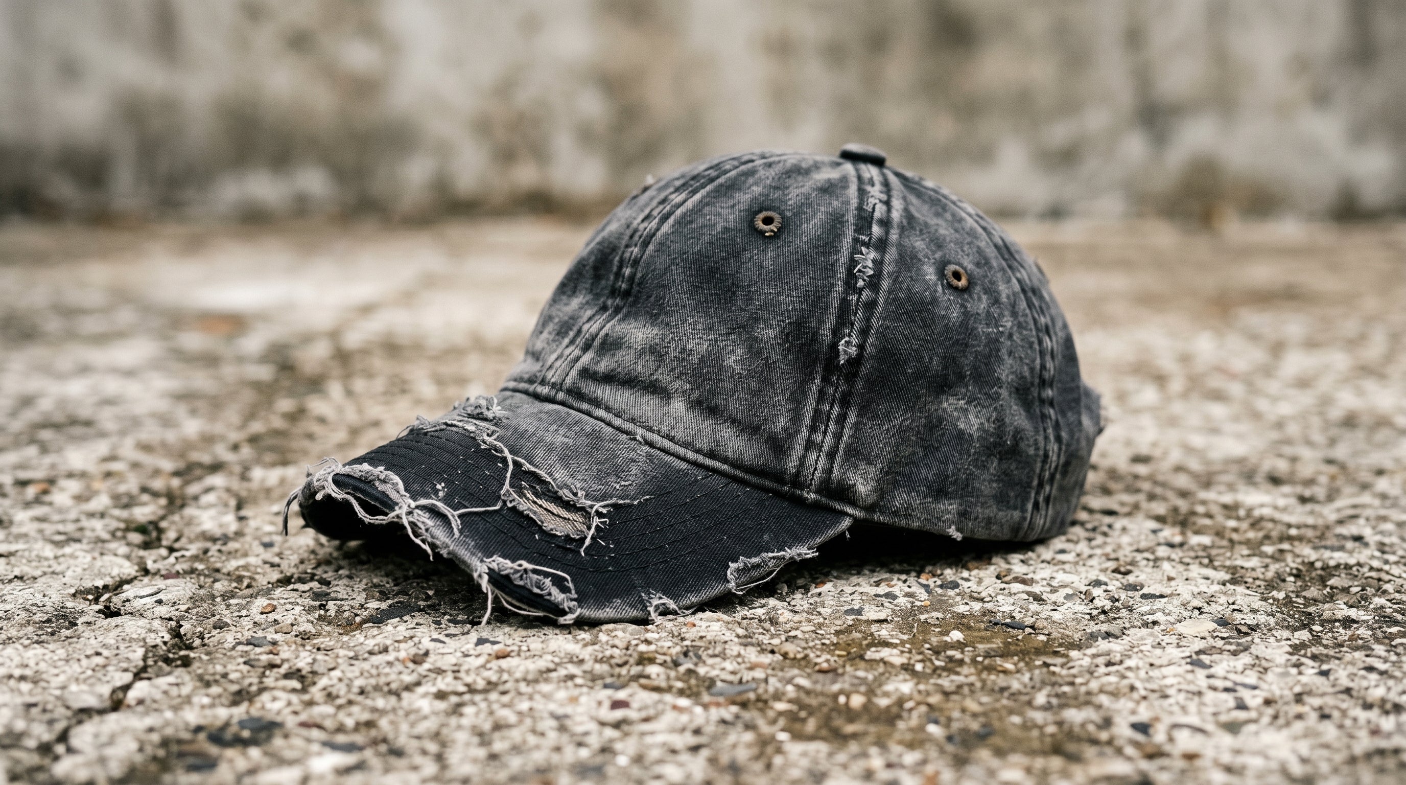 Vintage Cap mit distressed Brim und gefadeter Baumwolle