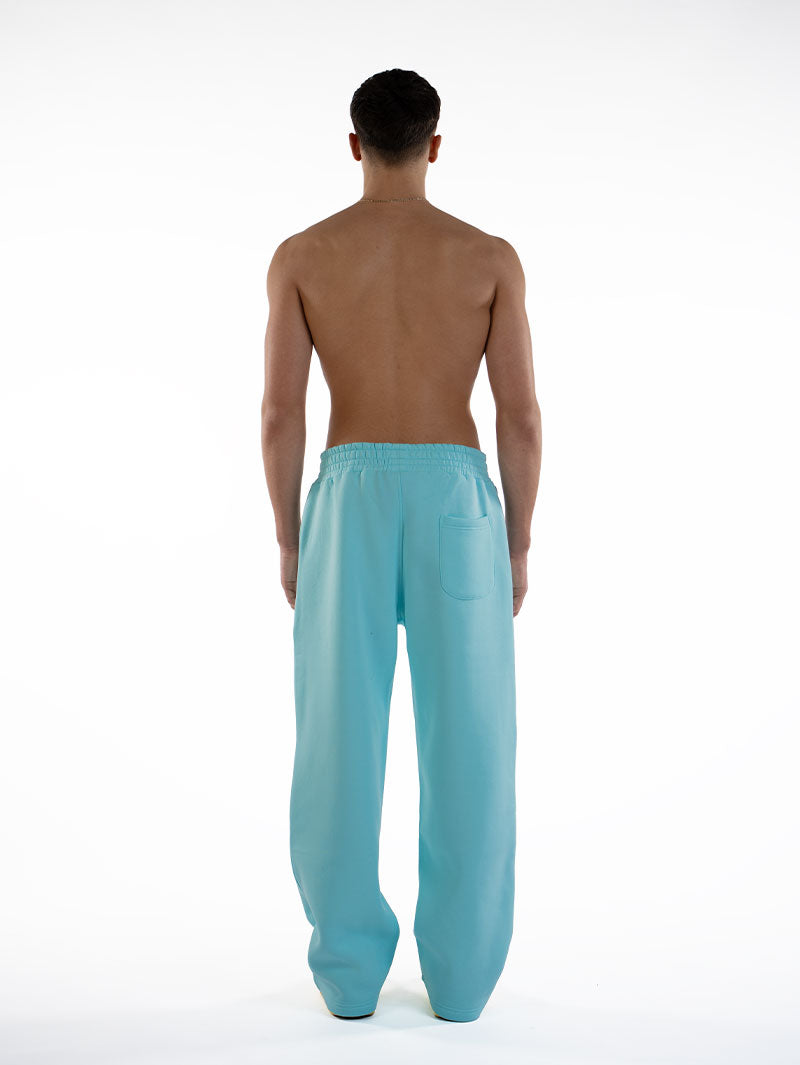 Ocean Mint Track Pants, Baggy-Fit Streetwear mit 2D Logo-Stickerei, Vorderansicht