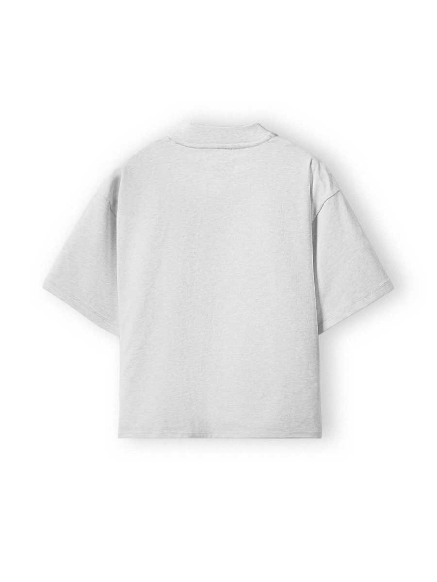 Cropped Oversized T-Shirt – Grau