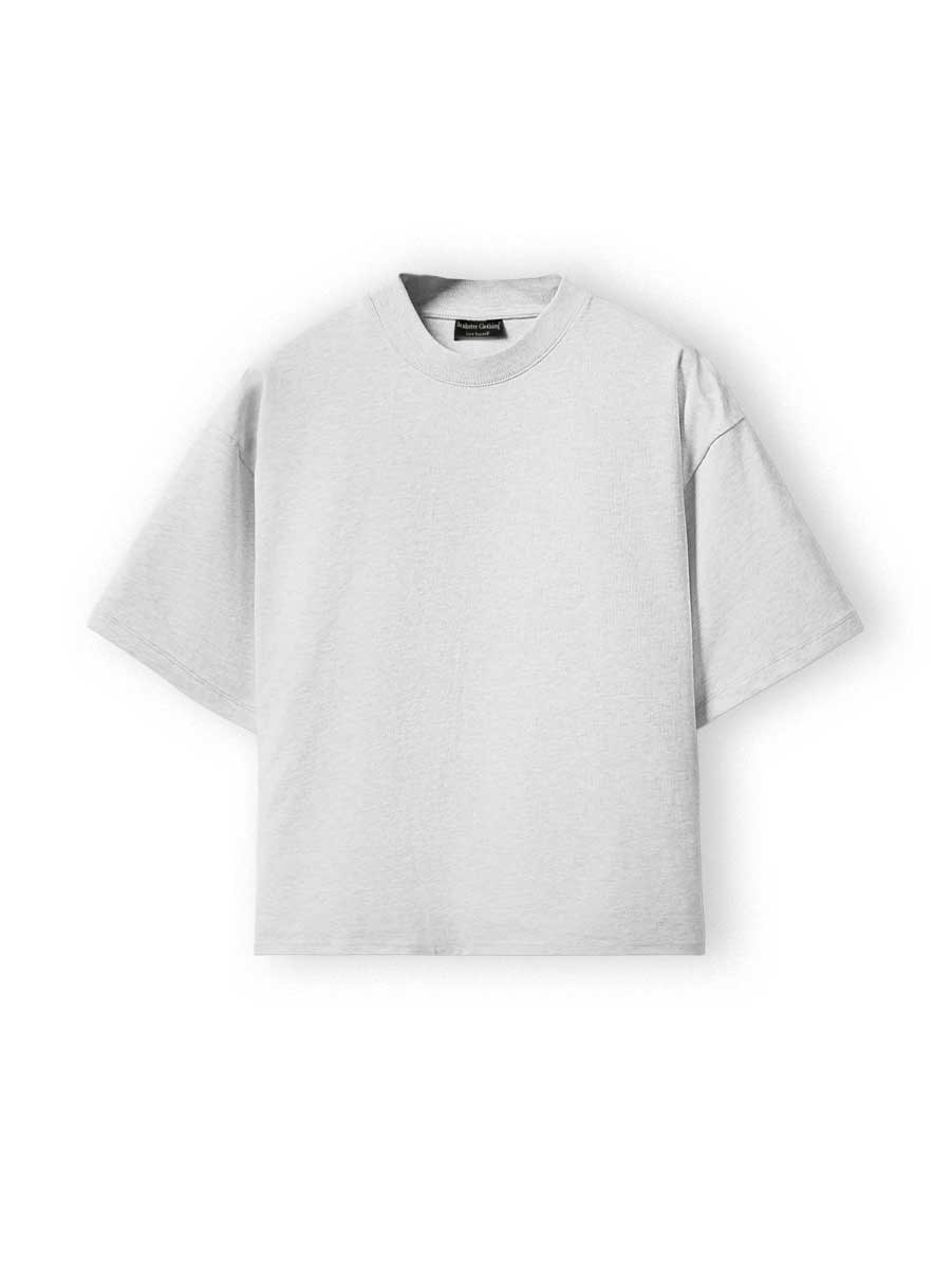 Cropped Oversized T-Shirt – Grau