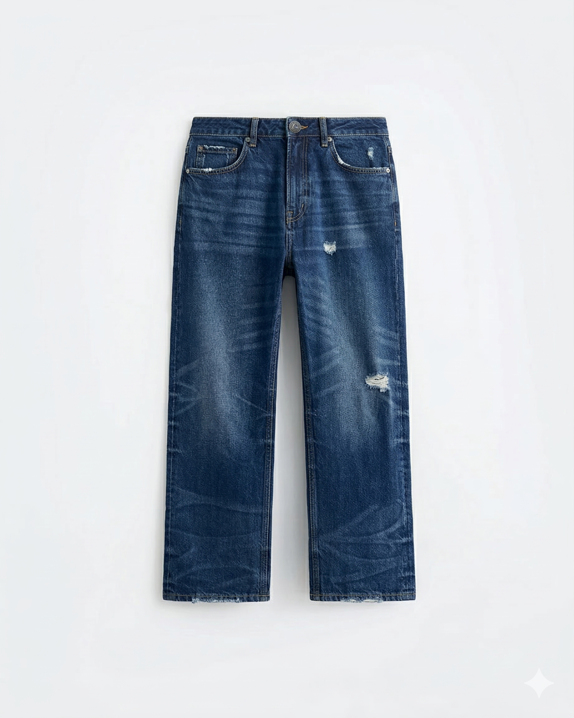 Baggy Flared Jeans in dunkler blauer Waschung mit weitem Bein und ausgestelltem Schnitt