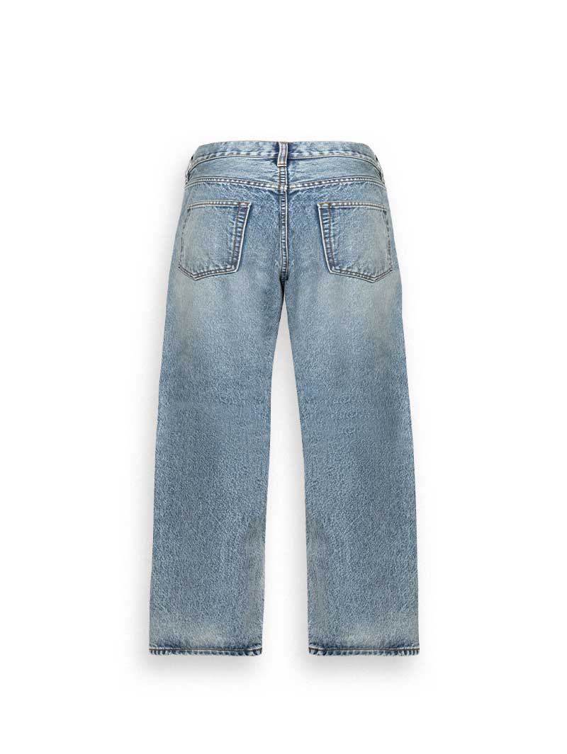 Baggy Jeans Faded Mid Blue Rückseite – Loose Fit Jeans mit geradem Schnitt und Vintage-Waschung