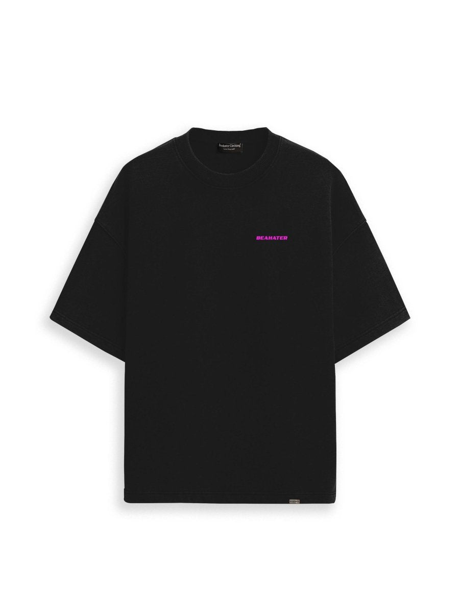 Basic T-Shirt Black - Pink - BEAHATER Clothing