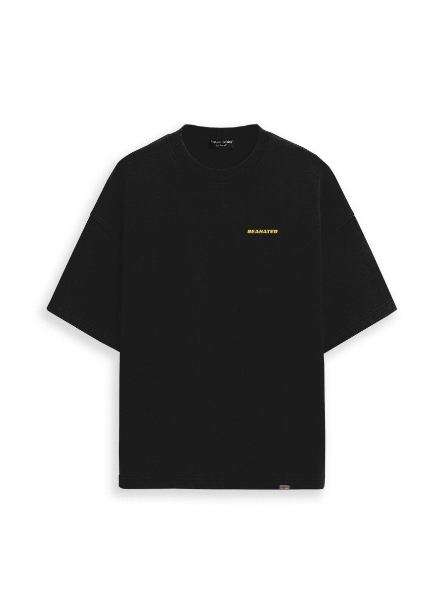 Basic T-Shirt Black - Yellow - BEAHATER Clothing
