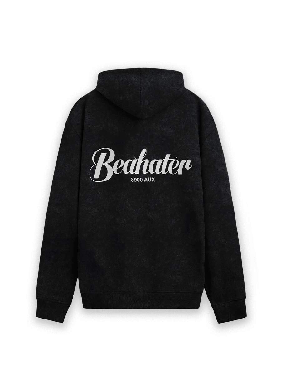 Vintage Black Hoodie, Heavy Oversized Hoodie 550GSM, Augsburg Streetwear, Premium Hoodie Design
