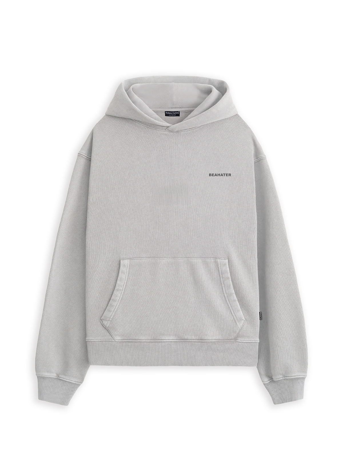 Oversized Hoodie in Washed Light Grey aus 480 GSM Heavyweight French Terry im Vintage Streetwear Look