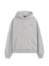 Sudadera con Capucha Lavado Gris Claro Oversized